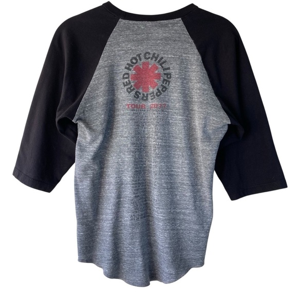 Red Hot Chili Peppers 2017 Tour Band Concert Rock Tee 3/4 Sleeve T Shirt SZ S - Picture 1 of 6